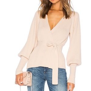 Pre-loved Ulla Johnson Baby Alpaca Pink Wrap Sweater Cardigan S